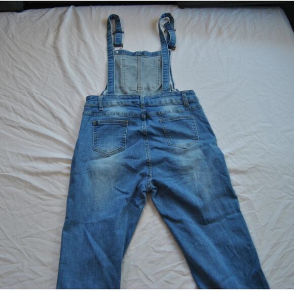 Blue Skinny Denim Overalls Women's Small - Picture 3 of 9
